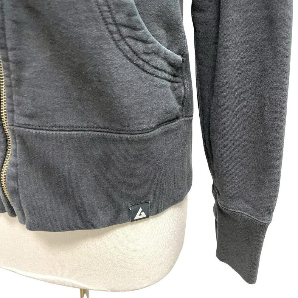 American Giant Heavyweight Full Zip Utility Hoodie Sweatshirt Black Women Medium - Picture 3 of 8